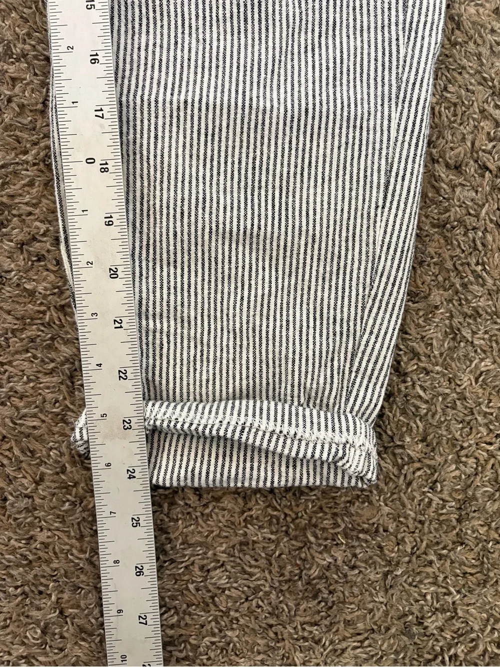 J Crew Striped Linen Cotton Blend Drawstring Pants Womens 2 Summer Beach